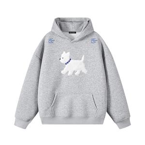 Толстовка Unisex Hooded Moderate Heavyweight HUANQIU, heather серый (upgraded thermal fleece-lined)