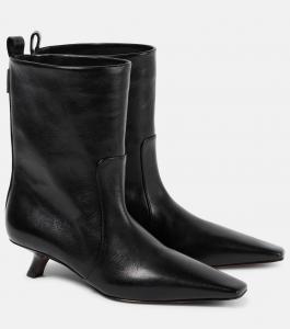 Кожаные ботильоны Brunello Cucinelli, черный