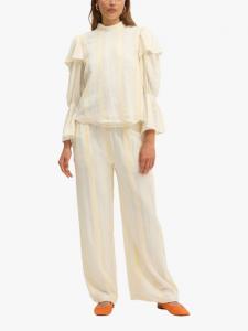 Блузка Barbara с рукавами-фонариками в полоску SUMMERY Copenhagen, Ecru White 663