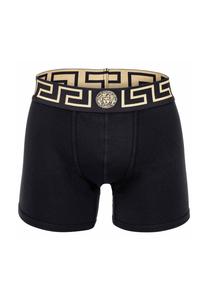 Мужские боксеры - TOPEKA, бистрейч, натуральный хлопок, однотонные VERSACE, черный