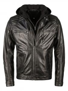Кожаная куртка JCC 993, черный