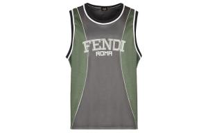 Мужская баскетбольная майка зеленого цвета FENDI