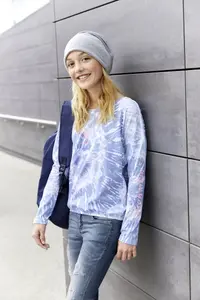 KIDSWORLD рубашка-летучая мышь "Batik-Look Shirt", с узкими рукавами, синий