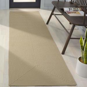 Ковер SAFAVIEH, 69 x 244 см, Rug Braided Collection Runner, Sage, Indoor/Outdoor, Machine Washable, Ideal for High Traffic Areas in The Living Room, Patio, Backyard, Mudroom (BRD315W)