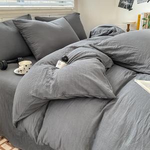 Disney Комплект постельного белья 1,5 м, 4 предмета: простыня на резинке 200x230 см, пододеяльник, 2 наволочки, серый