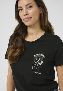 Футболка Cream UMRA, Black W White Heart Hand/Black