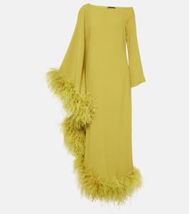 Платье Ubud Extravaganza с отделкой из перьев Taller Marmo, Citron