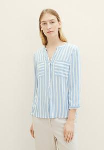 Блузка TOM TAILOR, цвет offwhite blue vertical stripe