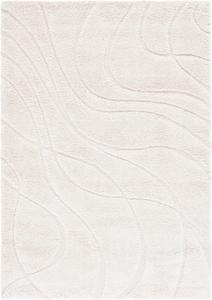 Ковер SAFAVIEH, 61 x 92 см,  Florida Shag Collection, Creme/Creme, геометрический рисунок, плюшевый, идеален для помещений с высокой проходимостью в гостиной, спальне, столовой (SG471-1111)