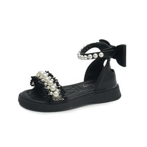 Детские сандалии с антиударной, износостойкой и дышащей подошвой средней высоты ADOONGA, черный