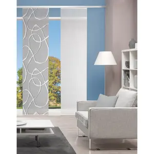 Штора-панель OPHELIA, 1 шт., сдвижная штора с рисунком под бамбук, цифровая печать Vision S, светло-серый