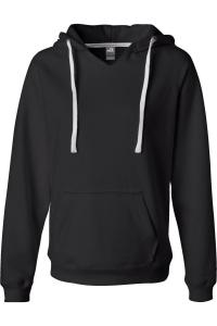 Женская замшевая толстовка с капюшоном и V-образным вырезом J. America, черный