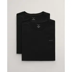 Футболка Gant "C-NECK T-SHIRT 2-PACK", изготовлена ​​из особо мягкого материала, черный