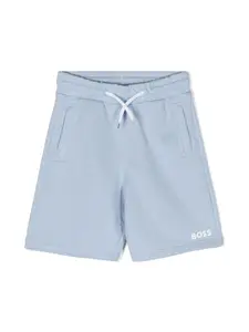 Шорты из джерси с логотипом Boss Kidswear, синий