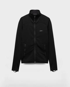 Блузон из технической ткани Prada, черный