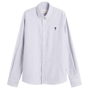 Классическая рубашка ADC с контрастным рисунком Ami Paris, Noir / Blanc Naturel