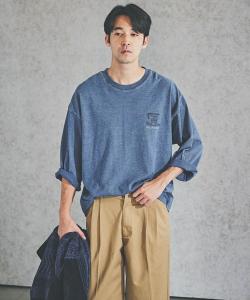 Футболка с рукавами 3/4, разноцветная, цвета индиго BAYFLOW