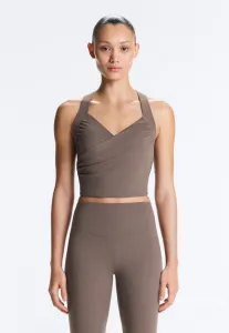 Майка comfortlux с перекрестным кроем Oysho, Beige