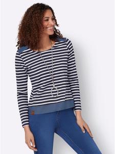 Полосатая рубашка темно-синего и экрю цвета WITT WEIDEN