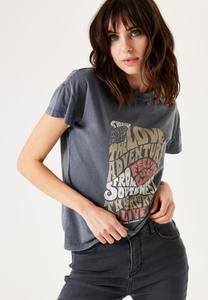 Футболка с принтом Garcia, мраморный антрацит