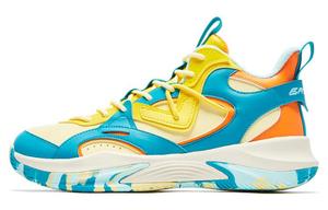 QIAODAN Антискользящие износостойкие баскетбольные кроссовки мужские высокие жёлто-голубые - ледяной песочный жёлтый, цвет Ice Sand Yellow