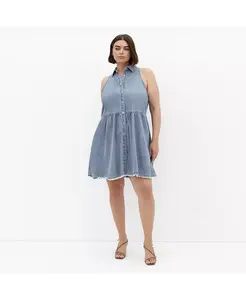 Платье без рукавов размера плюс Dulce CITY CHIC, синий