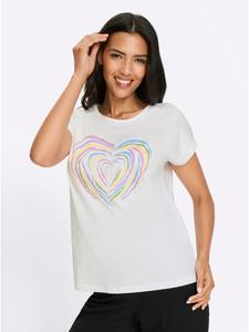 Рубашка с короткими рукавами белого цвета с орхидеей Sieh an!