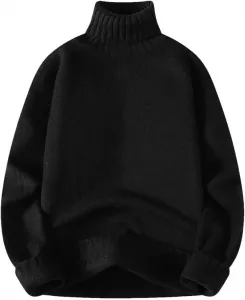 Мужской свитер с длинным рукавом и воротником-стойкой