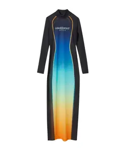 Платье с градиентным принтом Casablanca, мультиколор