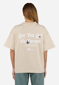 Футболка с принтом NORIA HEAVY OVERSIZED TEE Pegador, бежевый