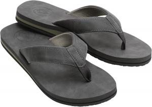 Мужские сандалии Volcom Victor - водоотталкивающие шлепанцы с удобной стелькой из пены для отдыха, серый