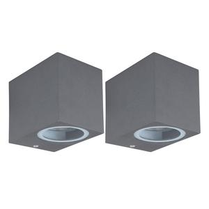 Globo Lighting Настенный уличный светильник, антрацитовое стекло, комплект из 2 штук