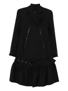 Пальто с оборками Rokh, черный