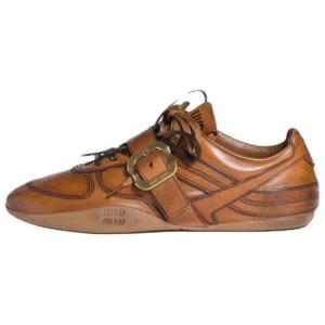 MIU MIU Кроссовки низкие женские Casual Shiny Caramel Brown