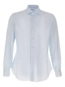 Рубашка с классическим воротником Barba, синий