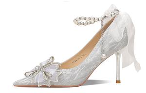 Ainer-cat Коллекция признаний ЛЮБОВЬ Сладкая романтика Женские туфли на высоком каблуке 8 см Серебристые Серебристая коробка, цвет Silver Box