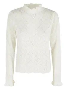 Топ с оборчатым воротником FARM Rio, нейтральный