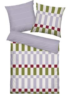 Мягкое двухстороннее постельное белье из перкаля сиреневого цвета Tom Tailor, 155 x 220 + 80 x 80 см