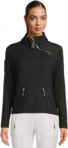 Свитер Jamie Sadock Women's Heathered Knit Long Sleeve Layering Piece, Black