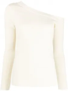 Кашемировый джемпер на одно плечо PAULA, нейтральный