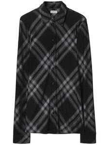 Клетчатая рубашка с длинными рукавами Burberry, черный