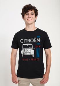 Футболка с принтом CITROEN PARIS FRANCE SINGLE STRIPE Henry Tiger, черный