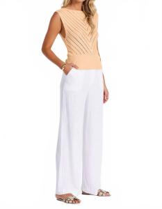 Сорренто Льняные брюки в цвете ракушки Bishop + young, Shell