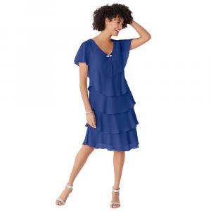 Женщина в женском трехуровневом платье больших размеров Woman Within, цвет Royal