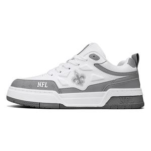 NFL Кроссовки для скейтбординга с низким верхом, износостойкие, с защитой от скольжения, унисекс, белые, серые