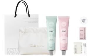 Набор: ароматизированный крем для рук, косметичка, шоппер RNW, Christmas Night+Scandal+Makeup Bag+Shopping Bag, Includes Hand Cream Sample+Perfume Sample