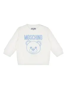 Толстовка с вышивкой Teddy Bear Moschino Kids, белый