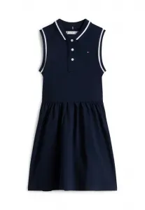 Адаптируемое повседневное платье-поло из пике без рукавов Tommy Hilfiger, Dark Night Navy