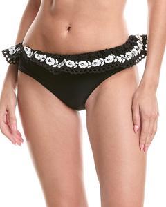 SEA NY Katya Брюки для бикини с рюшами, черный