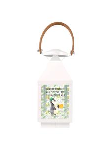 Фонарь, пингвин, пиво с надписью на баннере Mr. & Mrs. Panda, Transparent